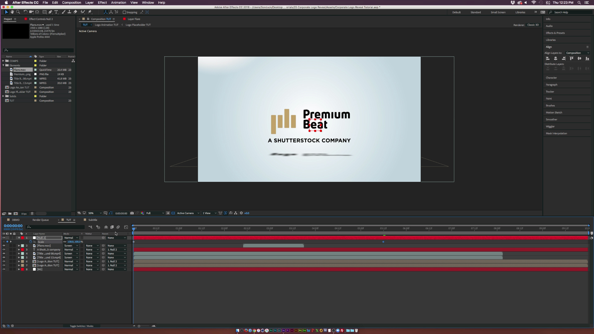 Create a Clean Corporate Logo Intro with After Effects — Flares