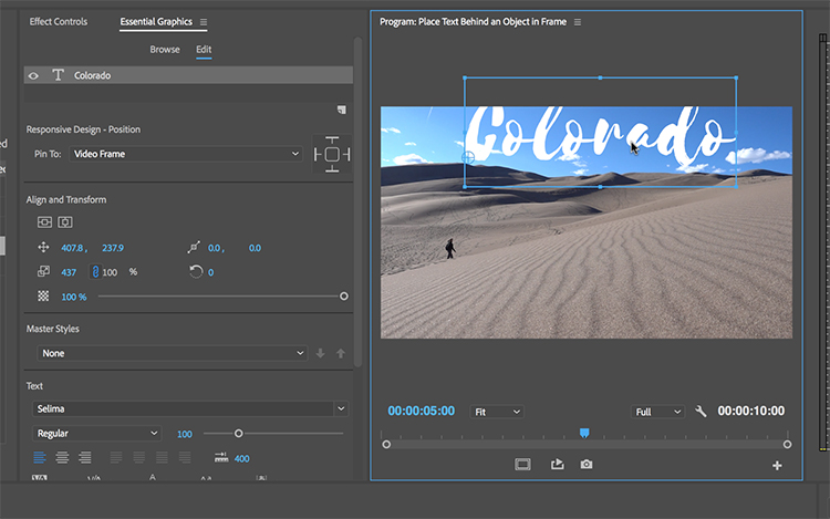 How to Layer Text Behind Objects in Adobe Premiere Pro — Add Text