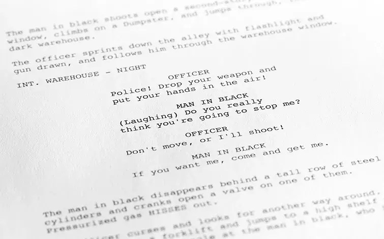 Written movie script