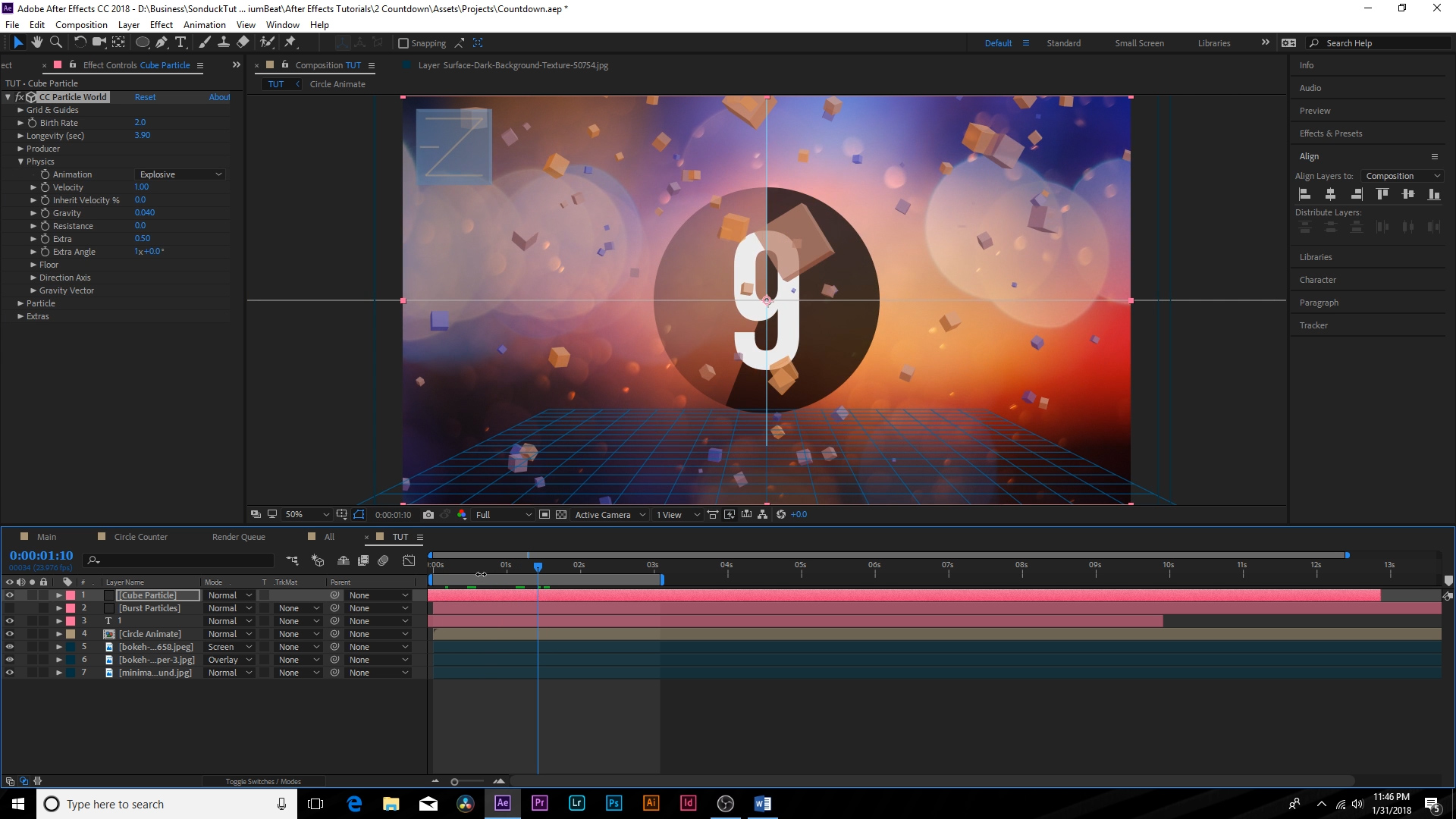 Animate A "Top 10 Countdown" Screen Using After Effects — Screenshot