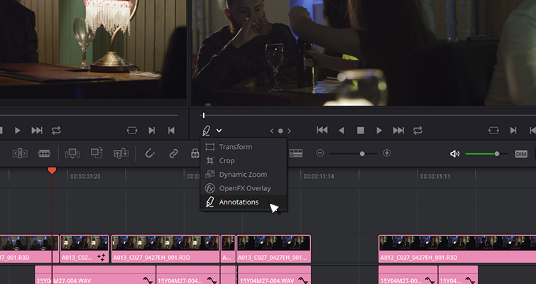 The New Features of DaVinci Resolve 15's Edit Page — Annotation Tool
