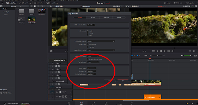 Get To Know DaVinci Resolve 15's Super Scale Feature — Sharpness and Noise Reduction