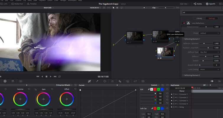 Resolve's Lens Reflections and Film Damage FX Analyzed — Reflection Effect