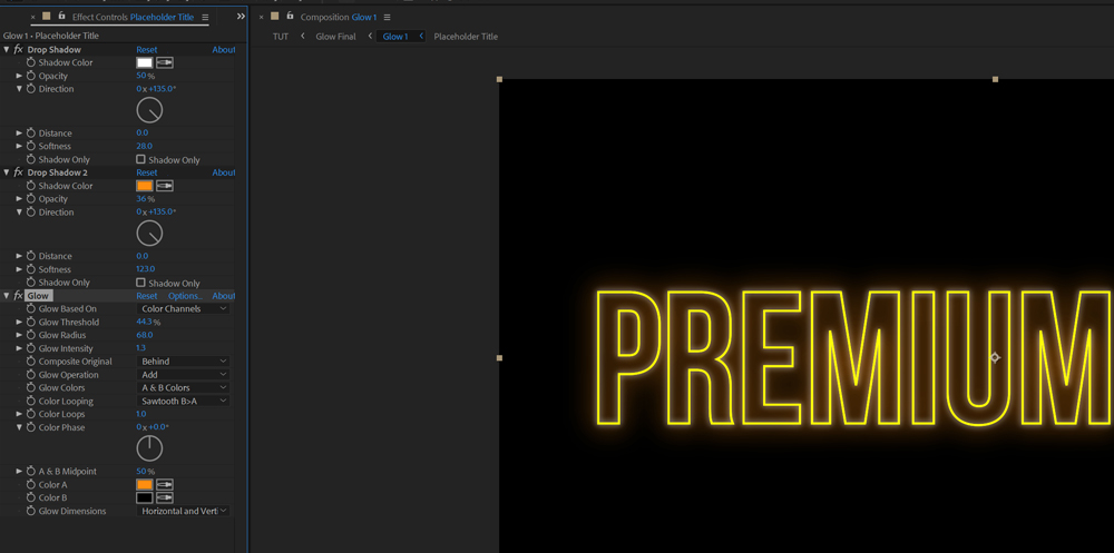 Make Your Titles And Graphics Pop with This Advanced Glow Effect — Drop Shadows
