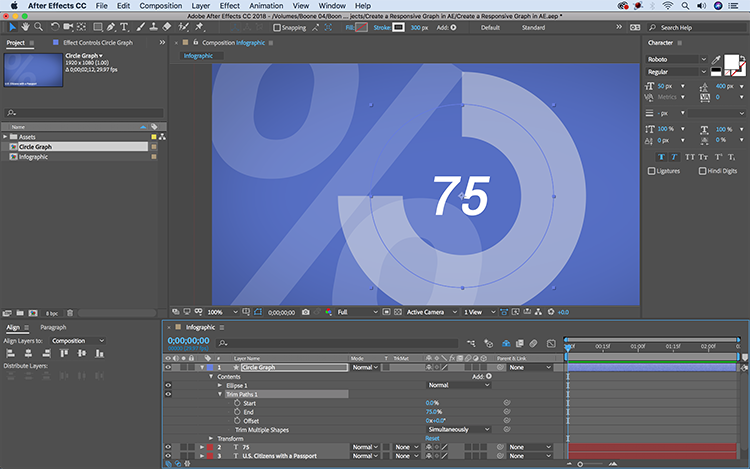 Video Tutorial: Create a Responsive Infographic in After Effects — Trim Paths