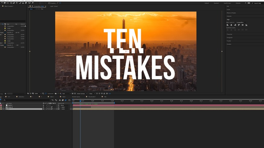 Video Tutorial: Top 10 After Effects Mistakes To Avoid