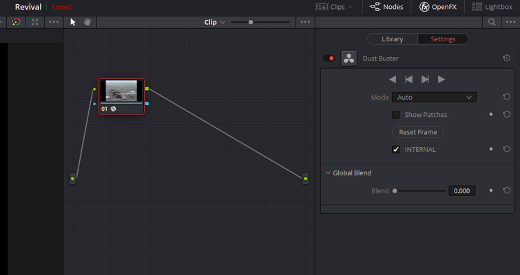 Revive Your Footage With Resolve 15's Automatic Dirt Repair and Dust Buster Tools — Dust Buster Controls Revive Your Footage With Resolve 15's Automatic Dirt Repair and Dust Buster Tools — Dust Buster Controls