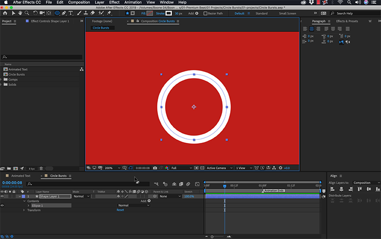 How to Create an Animated Circle Burst in Adobe After Effects — Create an Ellipse