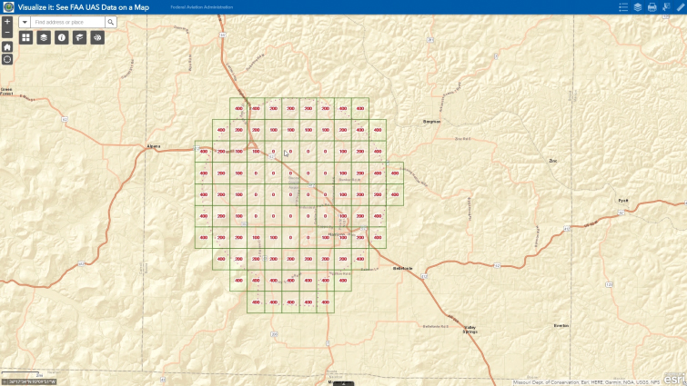How to get Drone Flights Approved Near Airports with LAANC — FAA UAS Facility Map