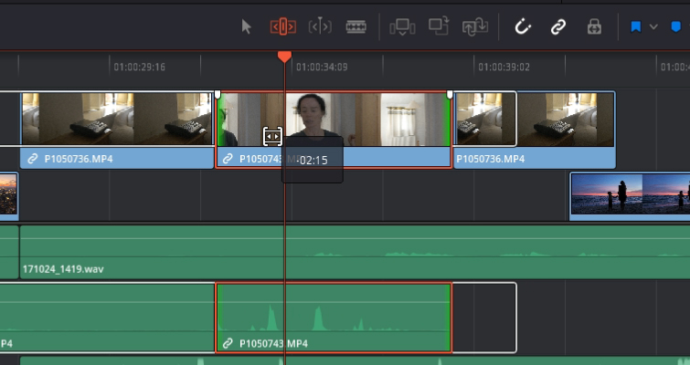 DaVinci Resolve 15 Video Crash Course — The Edit Tools — Slip Edit