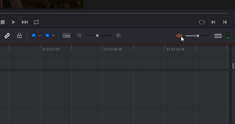 DaVinci Resolve 15 Video Crash Course — Working with Audio on The Edit Page — Mute and Dim