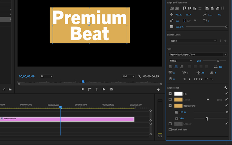 6 New Features in Premiere Pro's Essential Graphics Panel - Backgrounds