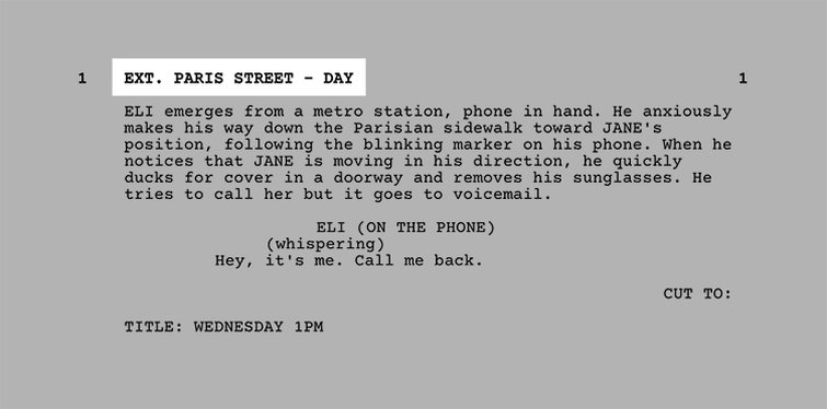 The Language of Making a Short - Formatting the Screenplay - Scene Setting The Language of Making a Short - Formatting the Screenplay - Scene Setting