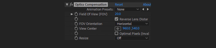 Easy Compositing Effects for Creating Professional-Looking Titles - Compensation Settings