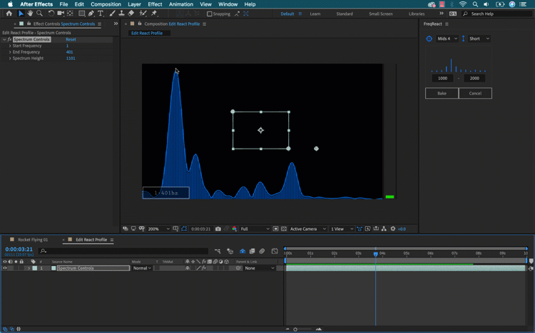 How to Animate via Audio Frequencies in Adobe After Effects — Select Frequency