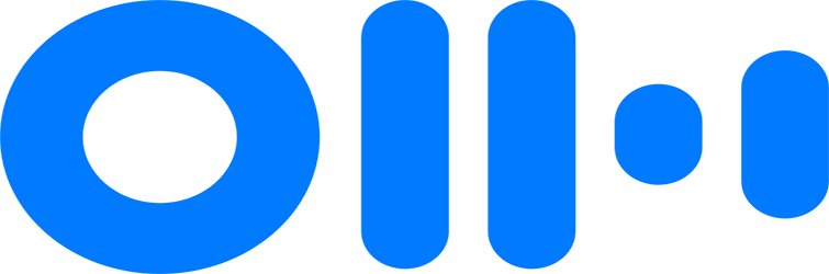 Otter logo with blue letters on a white background