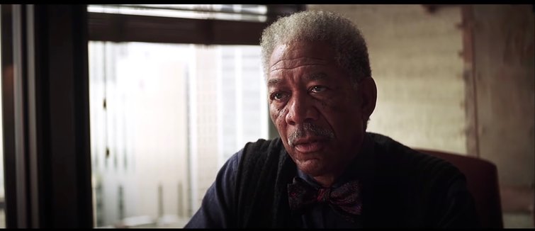 Morgan Freeman in "The Dark Knight" Morgan Freeman in "The Dark Knight"