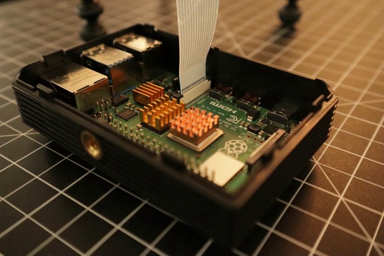 Ribbon Cable Connected to the Camera Connector Ribbon Cable Connected to the Camera Connector