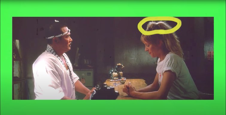 Halo Effect over Uma Thurman in Kill Bill: Vol. 1 Halo Effect over Uma Thurman in Kill Bill: Vol. 1