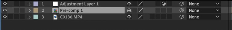 Adobe After Effects: Pre-Comp Created Adobe After Effects: Pre-Comp Created