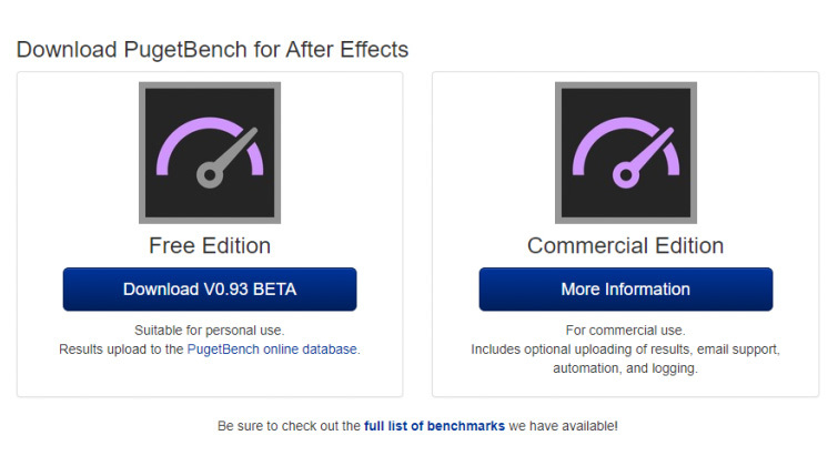Video Editor Benchmark Tests: Puget Systems After Effects Benchmark Video Editor Benchmark Tests: Puget Systems After Effects Benchmark