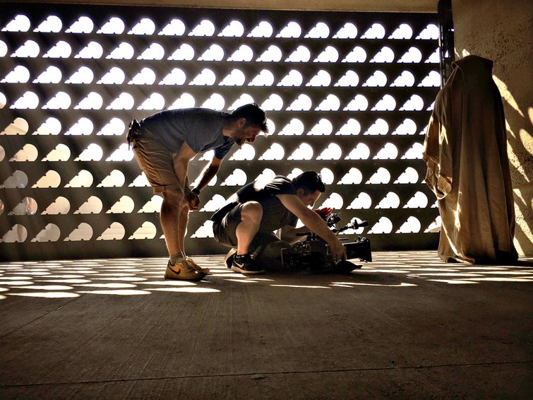 Crew shooting the film Dune