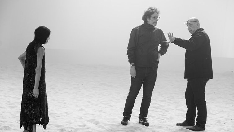 Filming a scene from The Tragedy of Macbeth