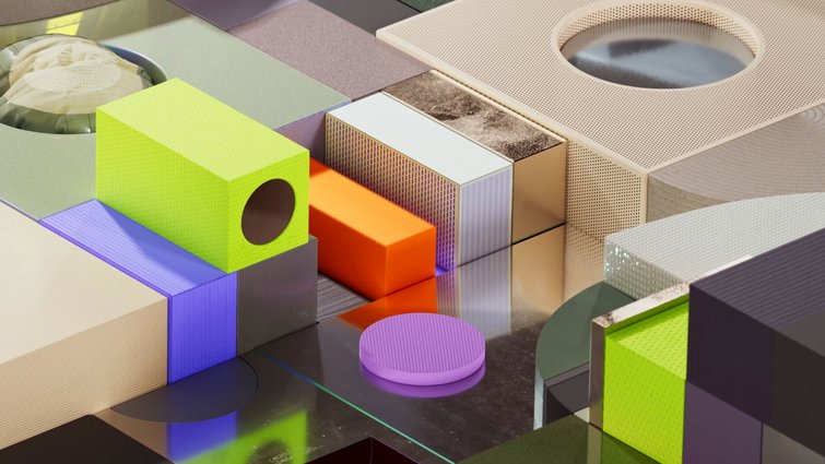 Maxon One's Cinema 4D S26 with 3D multi-colored blocks