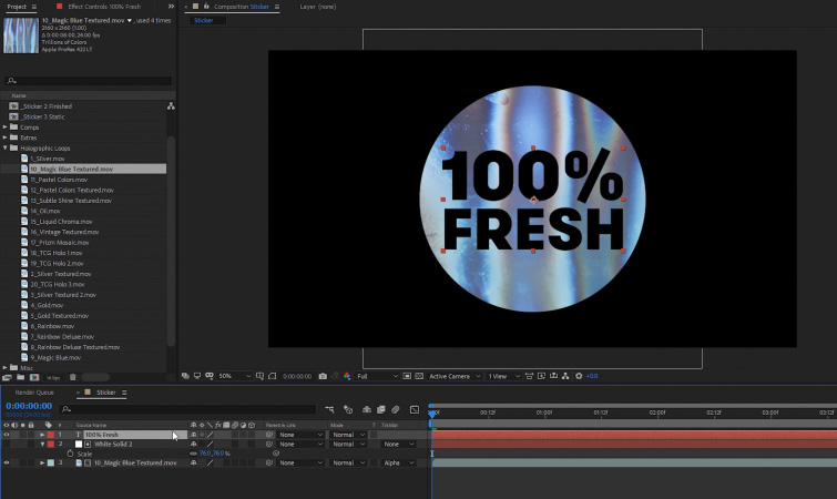 Screenshot of how to add text to the circle