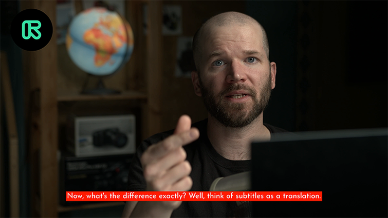 Man explaining the importance of subtitles