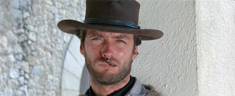 Clint East wood in Sergio Leone's Spaghetti Western "A Fistful of Dollars"