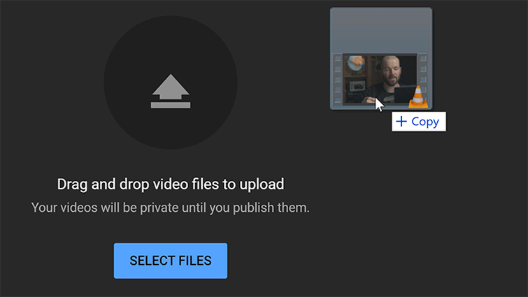 How to drag and drop video files
