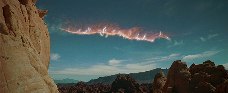 Screen grab from Star Trek: Generations showing the time-rift called the Nexus