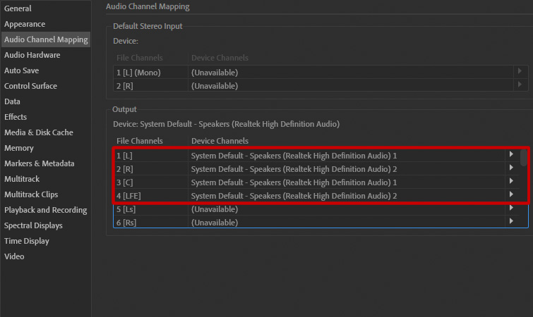 Mix Ambisonics in Audition - Channel Mapping