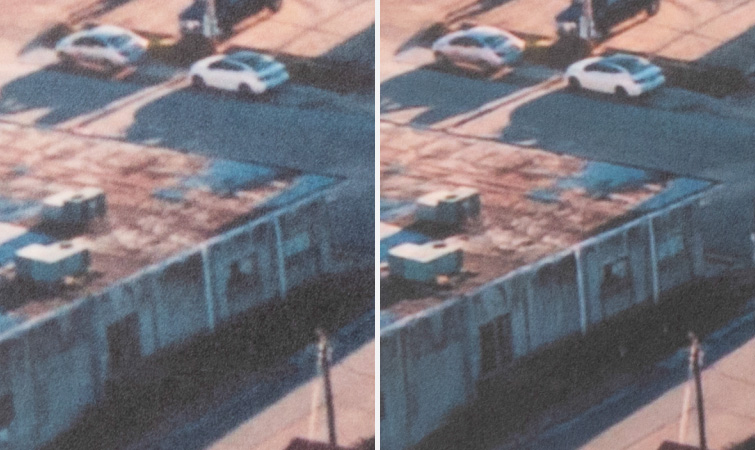 Topaz Photo AI Review - Denoise Building Print Detail