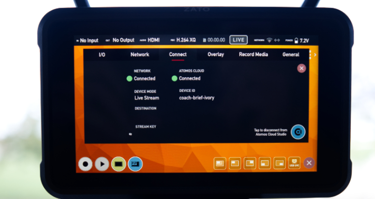 ATOMOS's Zato in livestream mode